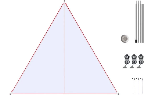 Bent Canvas Plain Set Tarp Barbados Cherry / Zipper Black – Bild 5