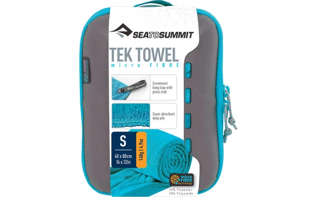 Sea To Summit TEK Frottee Mikrofaser Handtuch Small Cobalt Blau – Bild 6