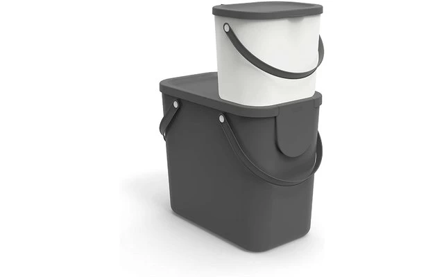 Rotho Albula Recycling Müllsystem 25 Liter Dunkelgrün – Bild 5