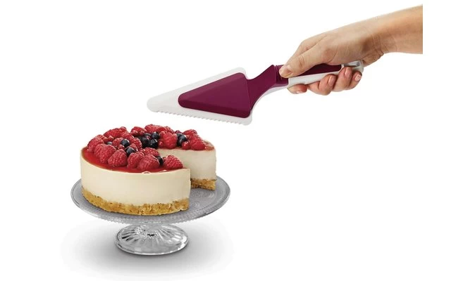 Metaltex Tortenheber Mit Schieber Weiß/furchsia – Bild 2