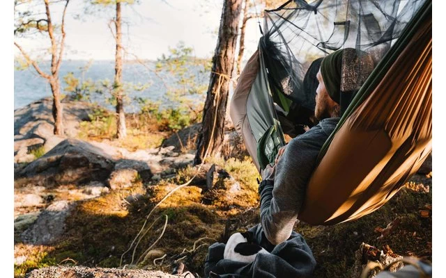 Amazonas Hängematte Adventure Moskito Thermo Grün/braun