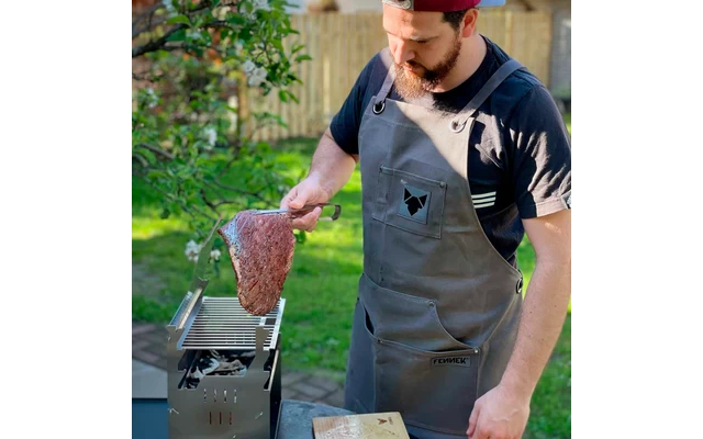 Fennek Grillschürze Gewachst Grau – Bild 6