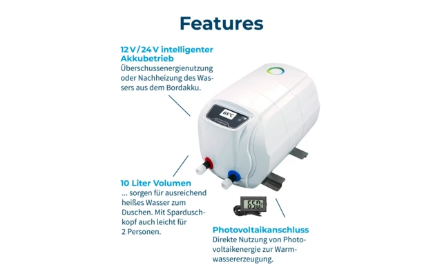 Fothermo Photovoltaischer Caravan Boiler 10 Liter