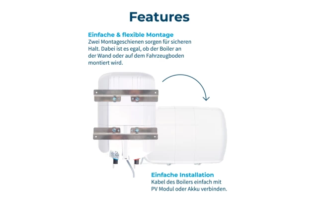 Fothermo Photovoltaischer Caravan Boiler 10 Liter – Bild 3