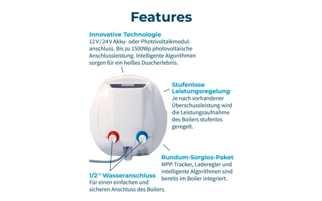 Fothermo Photovoltaischer Caravan Boiler 10 Liter – Bild 4