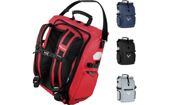 Valkental ValkPro 3-in-1 Fahrradtasche 26 Liter Rot – Bild 4