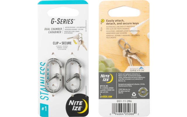 Nite Ize Karabiner G-Series 1 2pack Stainless Steel – Bild 6