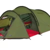 High Peak Falcon 4 LW Lightweight 4 Personen Tunnelzelt Aluminium Gestänge Olive/rot