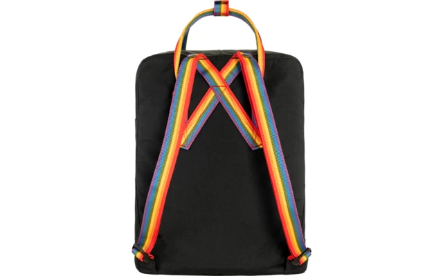 Fjällräven Kanken Rainbow Rucksack 16 Volumen Black-Rainbow Pattern – Bild 2