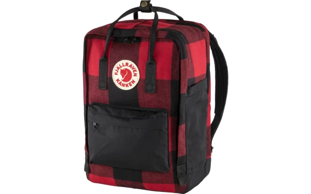 Fjällräven Kanken Re-Wool 15 Zoll Laptoprucksack 18 Liter Red-Black – Bild 2