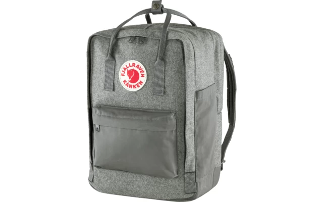 Fjällräven Kanken Re-Wool 15 Zoll Laptoprucksack 18 Liter Red-Black – Bild 4